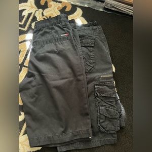 2 pairs bundle of men’s black shorts